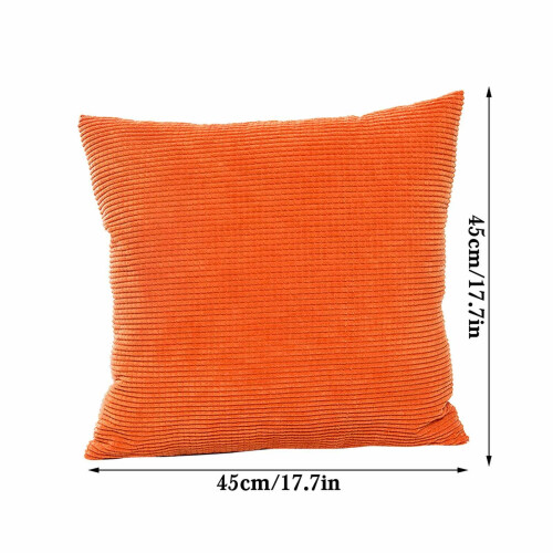 Taie d'oreiller en velours côtelé rayé 45 cm 1
