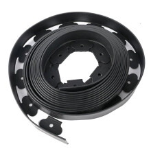 5x5cm 10m Landscape Edging Length No Digging Garden Edging Kit Include 30 Spikes Yard Edging Fence Black