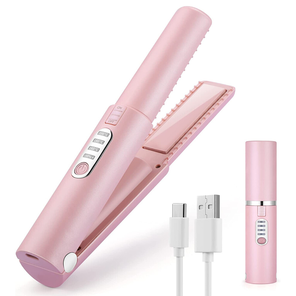 Rechargeable Hair Straightener Cordless Flat Iron 4800mAh