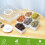 Bandeja rectangular para alimentos Grusce con tapa y 6 compartimentos. 2