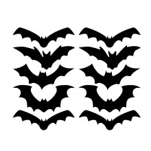1 autocollant chauve-souris décoratif StickAny pour fenêtre (Halloween)