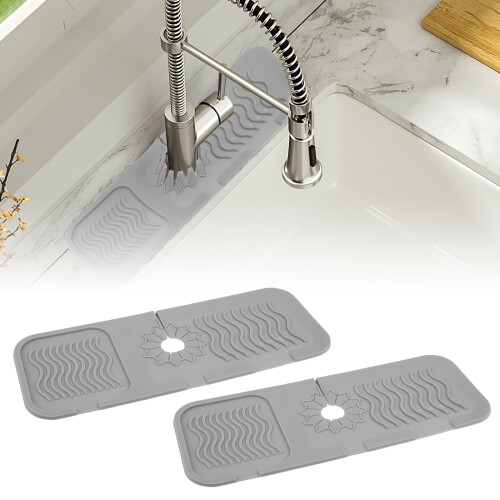 Tapis antidérapant pour robinet d'évier de cuisine (2 pièces) 1