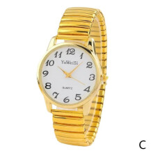 Unisex quartz armbåndsur med udvidelig stretchrem