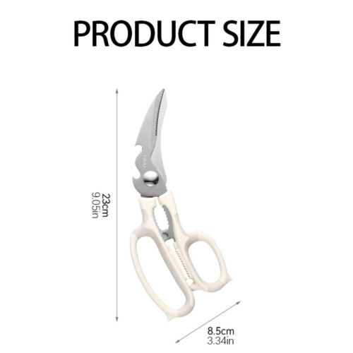 Ciseaux de cuisine multifonctionnels en acier inoxydable (1 paire) 2