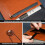 Sacoche portable en cuir pour documents A4 avec bouton 7