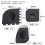 Qianying kitchen scraper set plastic 3 pieces 6