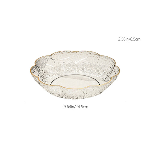 Bandeja de servir de cocina transparente de 9,6 pulgadas 2