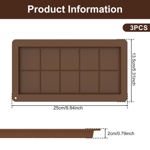 Moule à barres de chocolat en silicone réutilisable 12 cavités 1