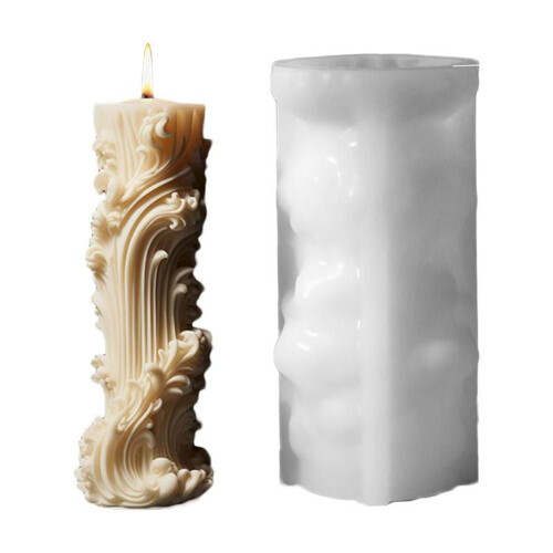 Evropská válcová silikonová forma na svíčky minimalistická pillar9