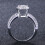 925 Sterling Silver White Sapphire Ring for Women 6