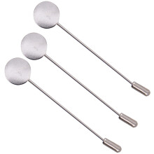 Runde Sicherheitsnadel-Tabletts, Broschen, Silber, 50 Stück