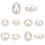 Imitationsperlen-Cabochons, rund, herzförmig, oval, 10 Stück 1