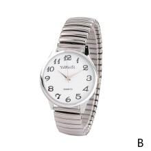 Unisex quartz armbåndsur med udvidelig stretchrem