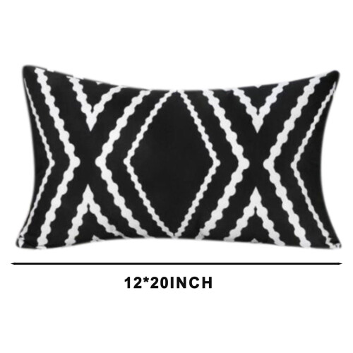 Pudebetræksæt 12x15 tommer åndbart moderne geometrisk sort 2
