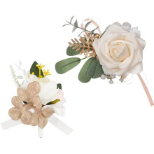 Corsage de poignet en lys blanc artificiel (2 pièces)