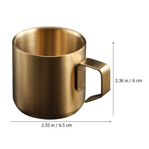 Espressokopp metall liten 2-pack för resor och camping 1