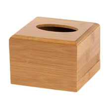 Boîte à mouchoirs carrée en bambou, boîte à papier, organisateur de bureau, porte-serviettes pour la maison ou le bureau : T8D6