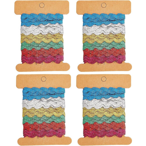 Ruban ondulé RIC Rac, 24 yards, 6 couleurs