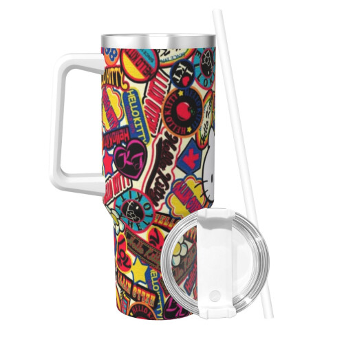 Personalisierter Hello Kitty 40oz Edelstahlbecher mit 1