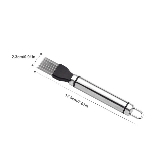 Trancheuse à oignons en acier inoxydable avec ail et oignon vert 2