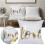 Housse de coussin carrée en forme de cœur, dorée brossée 2