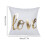 Housse de coussin carrée en forme de cœur, dorée brossée 3