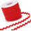 RIC-Zierband, 25 m x 5 mm, rot, mit Fransen 1