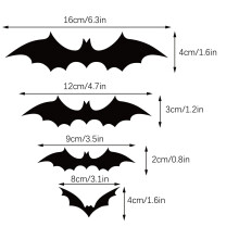 Halloweenske nálepky na stenu s netopiermi na dvere a okná