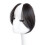 Extensión de cabello natural castaño con flequillo largo y flequillo lateral. 1