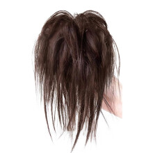 Extensión para moño de cabello liso despeinado con clip elástico de garra (1 pieza)