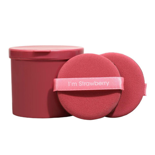 Ensemble de maquillage Strawberry Puff doux double face 3 ou 7 pièces