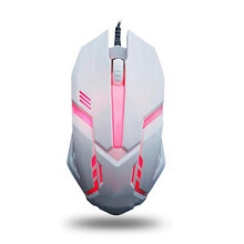 Bedrade gamingmuis met LED-verlichting voor pc (1 stuk)