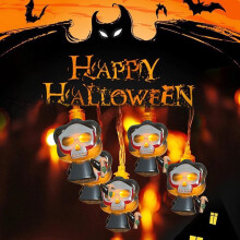 YANHAIGONG Halloween pumpa ljusslinga LED inomhus