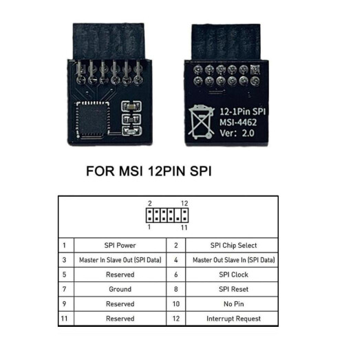 Módulo de seguridad TPM2.0 para placas base multimarca