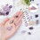 Amethyst Pendants Natural Stone24pcs3x7.5mm Hole 4