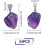 Amethyst Pendants Natural Stone24pcs3x7.5mm Hole 5