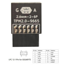 GIGABYTE TPM biztonsági modul, 12 tűs TPM2.0