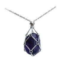 Collana porta pietre di cristallo con cordino regolabile