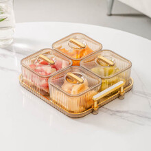 Bandeja transparente para frutas, ideal para cozinha e festas, 1 unidade.