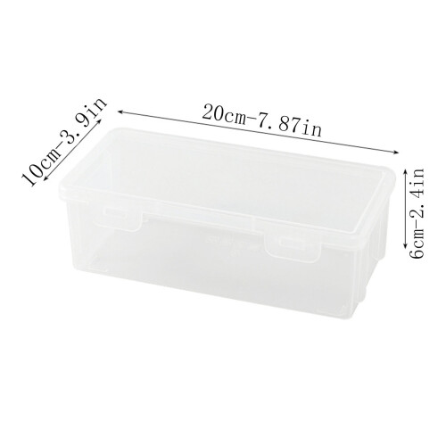 Plastic pencil box extra large stackable translucent 1 pack 2