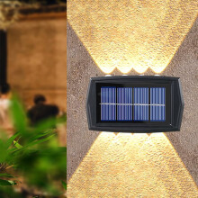 Solar-Wandleuchten für den Außenbereich, wasserdicht, LED, 4er-Pack