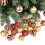 Christmas Tree Ornaments Plastic Red Gold 30 pcs 60mm 5