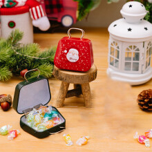 Boîte à bonbons de Noël Capino en métal, petit format sac à main, boîte cadeau