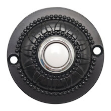 Metal Doorbell Push Button, Black Wired Lighted LED Doorbell Button for Home Universal Garage Door Opener