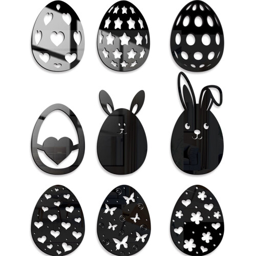 Easter mirror stickers removable acrylic home decor kids