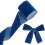 Ruban de velours de soie bleu de 3 yards et 3 pouces de large 1
