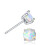 Women's Sterling Silver Opal Stud Earrings 925 2