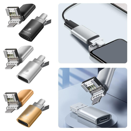 4-in-1 OTG Adapter USB Type-C Lightning PD Charging Data 1
