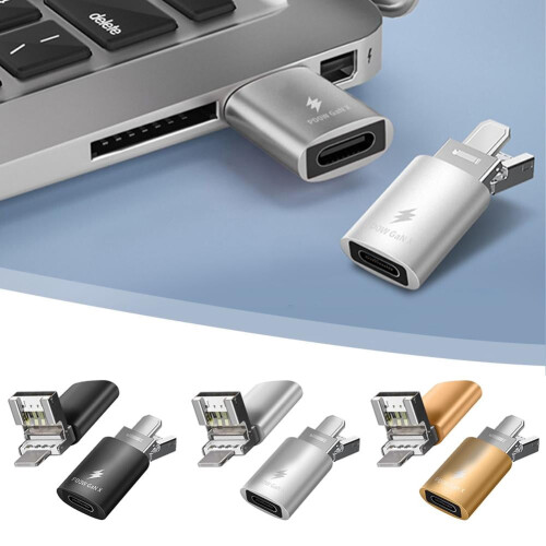 4-in-1 OTG Adapter USB Type-C Lightning PD Charging Data 2