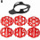 Sjabloon voor golfbal, monogram, lijntekening set 1